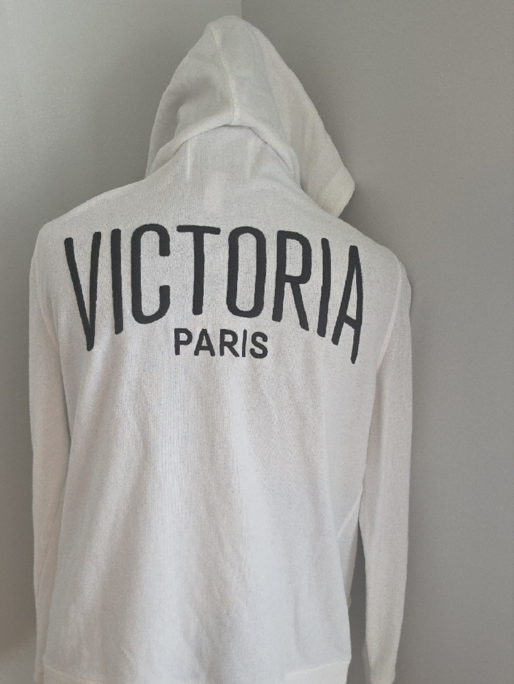 White Victoria's Secret SPORT Zip-Up Hoodie Jacket - Picture 7 of 10